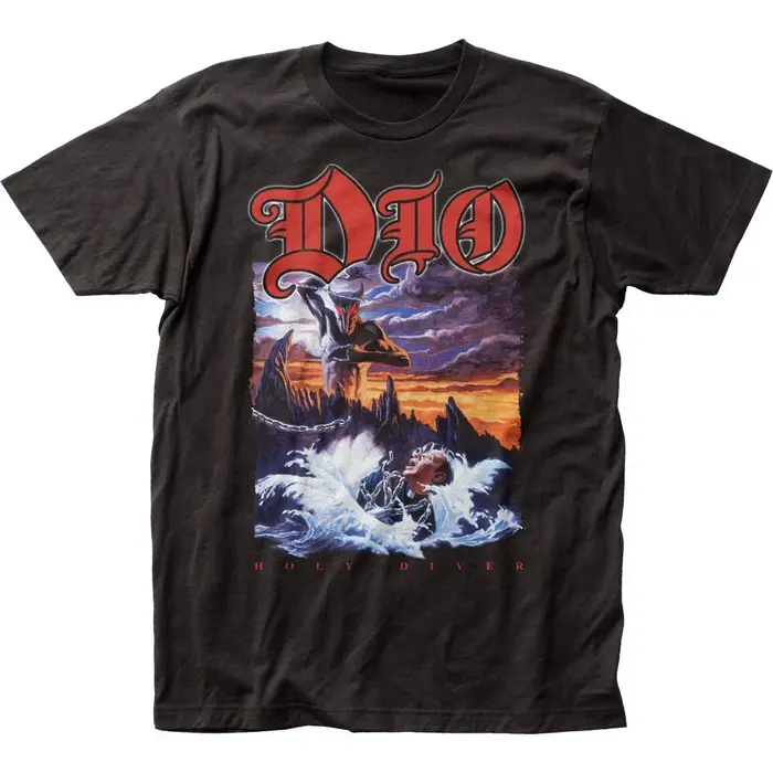DIO Divine Diver T-Shirt homme Rock musique groupe classique T-Shirt été hommes et femmes Vintage mo