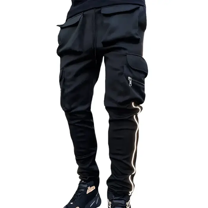 Pantalon de jogging multi-poches pour homme, pantalon de survêtement de sport, jogging décontracté p