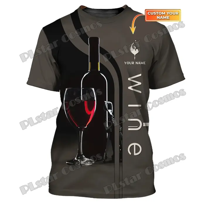 T-shirt unisexe avec nom personnalisé imprimé en 3D pour homme