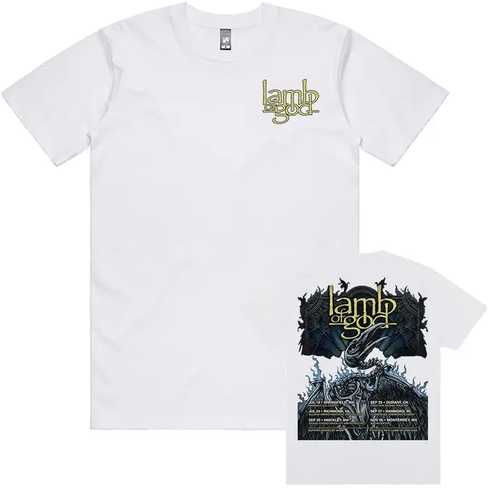 Agneau de dieu Tour 2025 nouveau T-shirt bande mentale impression graphique t-shirts à manches court