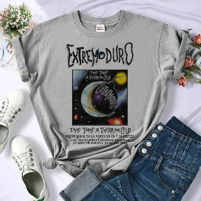 Extremoduro haut femmes streetwear drôle t-shirt femme drôle streetwear vêtements