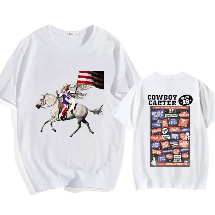 Cowboy Carter Beyoncée T-shirt impression graphique T-shirt coton à manches courtes t-shirts d'été f
