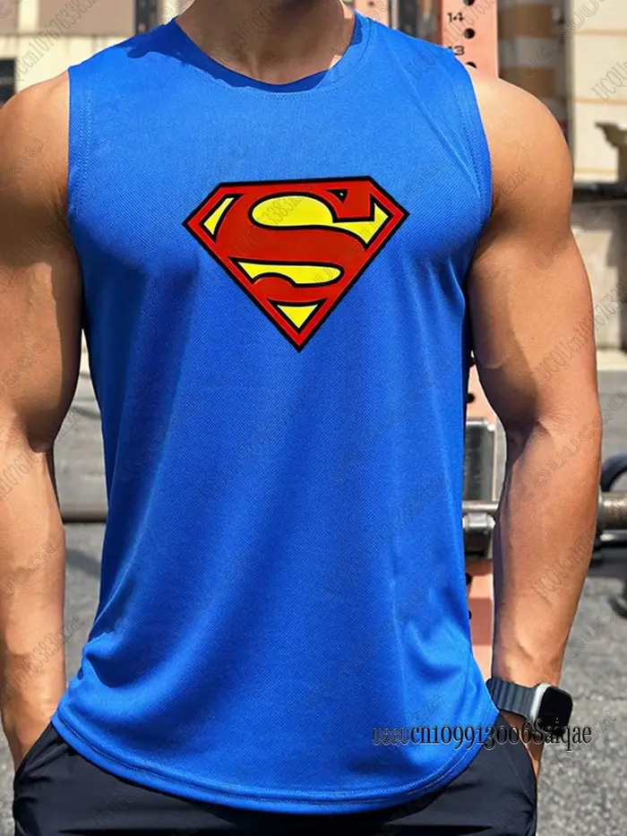 Nouveau débardeur de fitness Superman pour hommes, séchage rapide, idéal pour la gym et la musculati