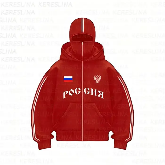 2025 nouveau sport à capuche double chapeau conception lettre cardigan