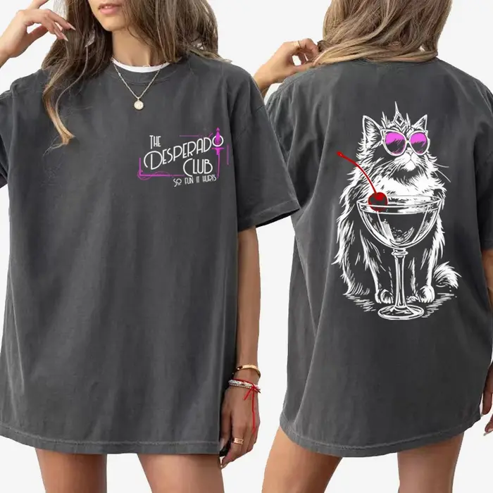 T-shirt The Desperado Club pour hommes et femmes, T-shirt Dungeon Crawler Carl, T-shirt imprimé Prin