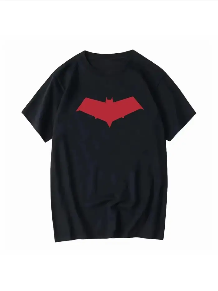 T-shirt graphique en coton avec le symbole du Capuchon Rouge Jason Todd, pour hommes et femmes, styl