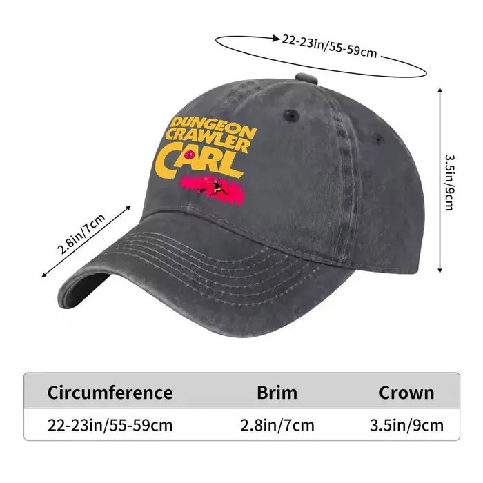 Casquette de baseball polyvalente et décontractée de style Dungeon Crawler Carl