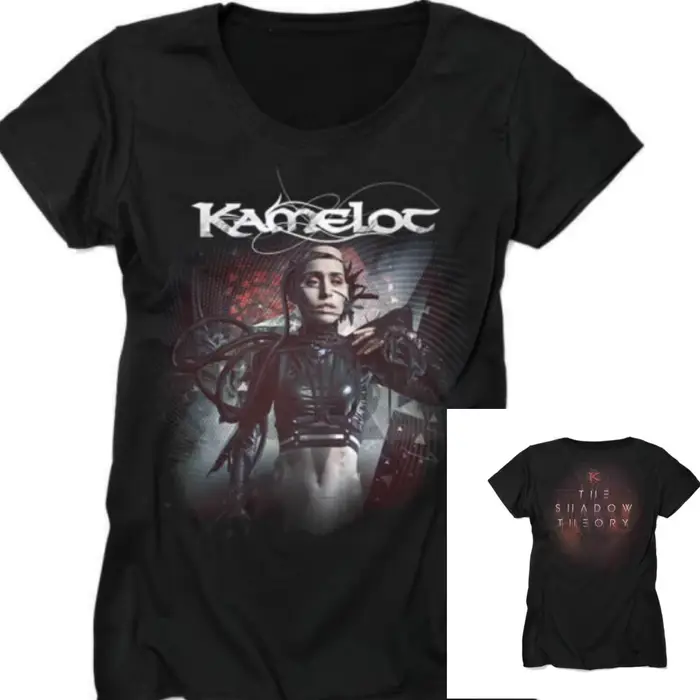 Kamelot The Black Halo Band T-Shirt en coton avec motif graphique pour hommes et femmes