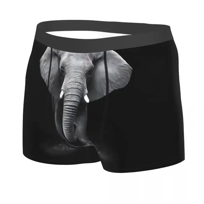 Saint valentin hommes éléphant sous-vêtements Boxer slips Stretch Shorts culottes caleçons pour mari petit ami cadeau d'anniversaire
