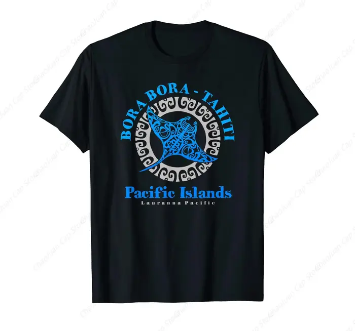 T-shirt tatouage tribal Mparquet Ray Bora Bora Tahiti