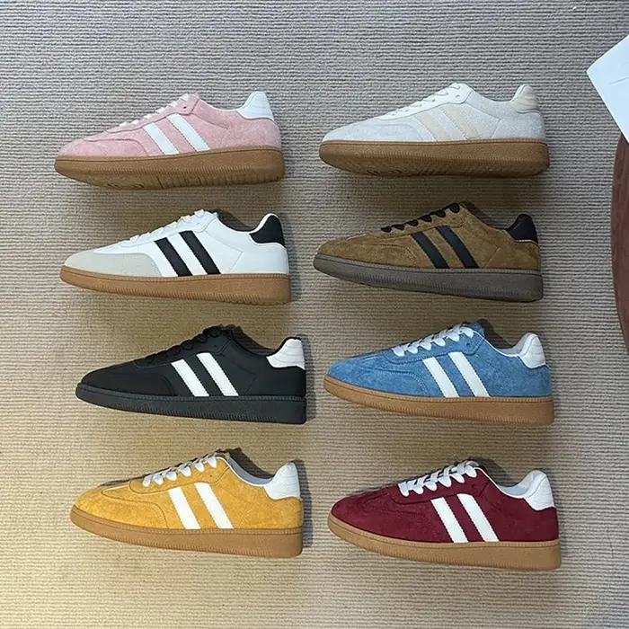 Chaussures de sport Agan rétro 2026 à bout rond en cuir souple