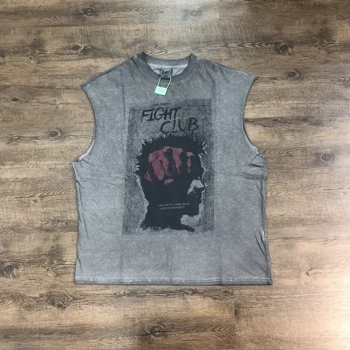 SAINT OF MICHAEL mode meilleure qualité imprimé vêtements haut décontracté été 100% coton Vintage gilet pour hommes