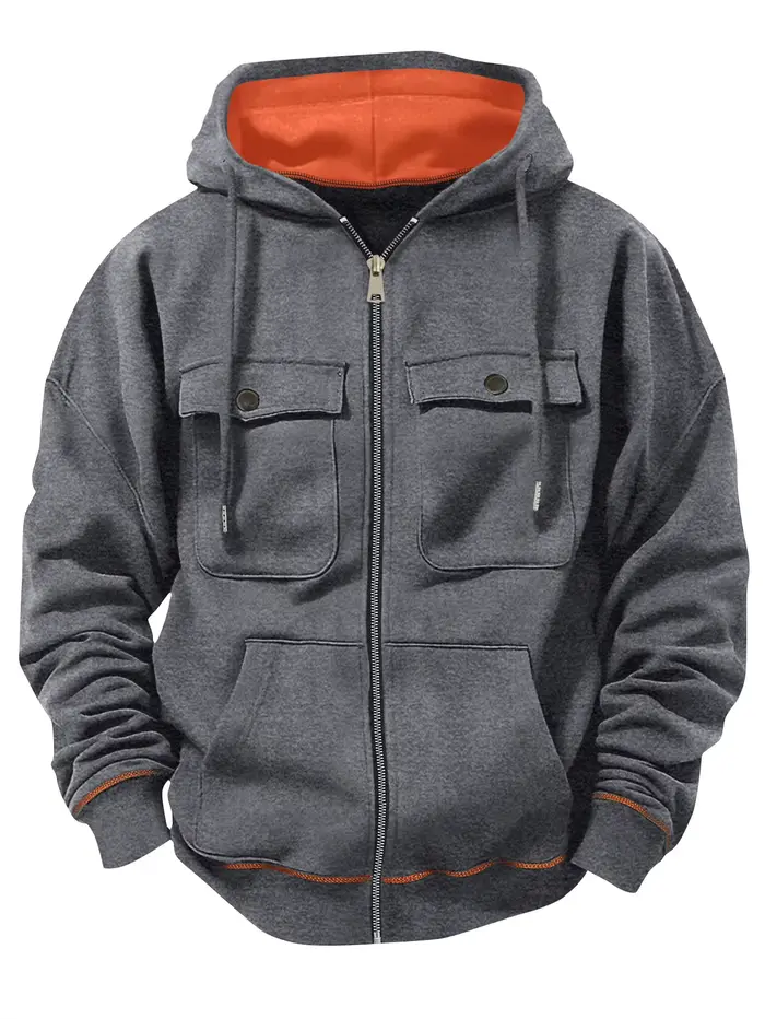 Sweat-shirt à capuche pour hommes, nouveau modèle de vêtements de travail rétro, chemise de sport ch