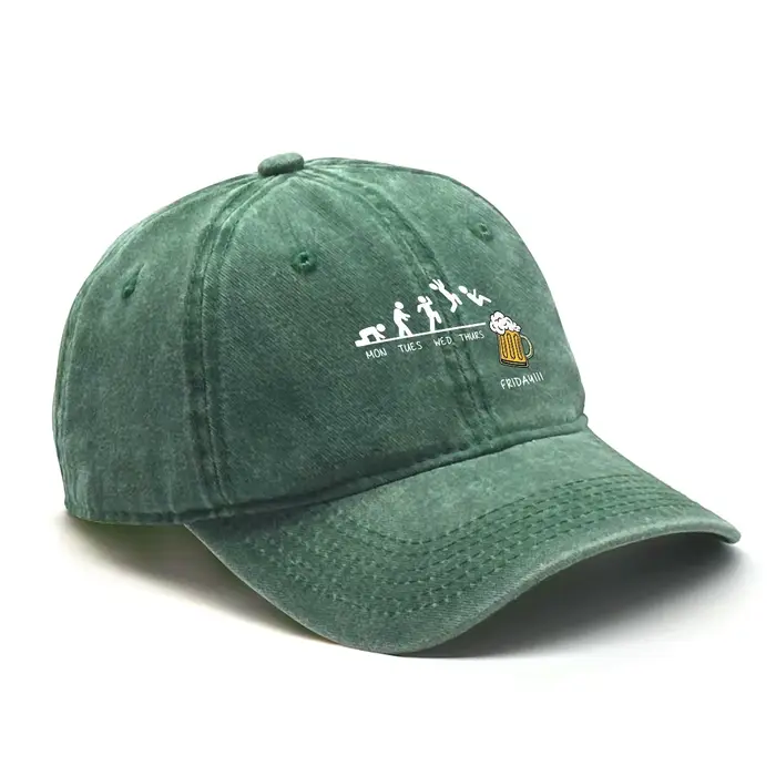 Casquette de Baseball imprimée bière du vendredi, casquette de soleil à rabat, chapeau plat d'été, ample, cadeaux idéaux, vêtements décontractés, pêche, randonnée