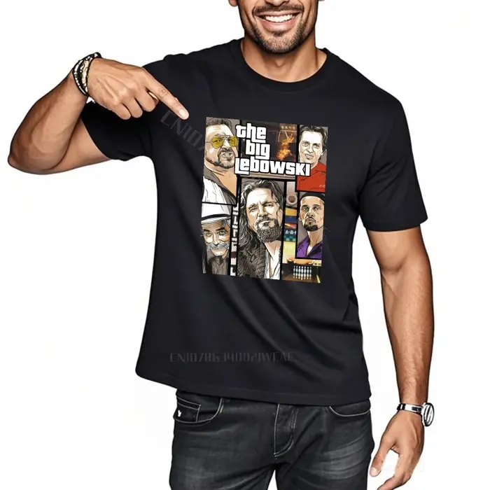 T-shirt respirant confort T-shirt le grand Lebowski visages Vintage nouveaux Teeshirts Cool doux cou