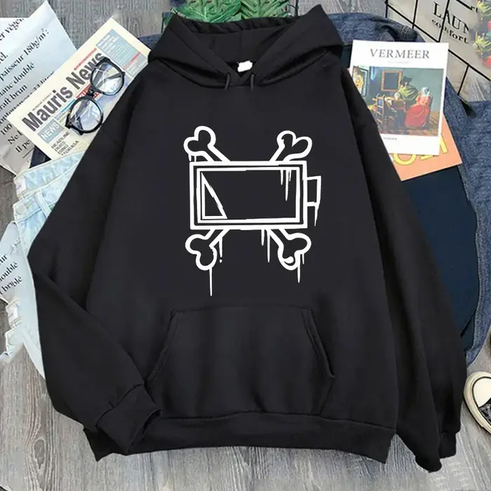 MURDER DRONES – sweat à capuche Harajuku pour hommes, manches longues, imprimé, décontracté, Streetw
