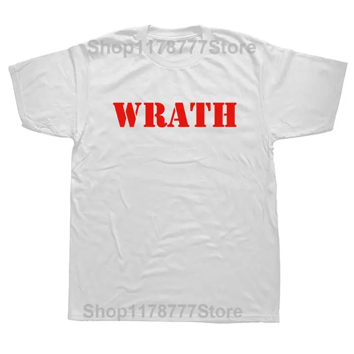 Limité WRATH sélection naturelle Logo imprimé T-Shirt pour hommes mâle coton à manches courtes Stree