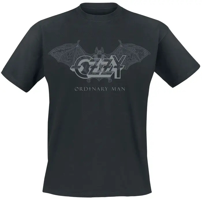 T-shirt Ozzy Osbourne Ordinary Man avec imprimé chauve-souris, 100% coton, décontracté et neutre, st