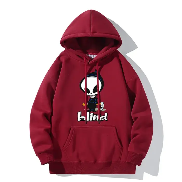 Sweat à capuche imprimé tête de mort pour sports de plein air, pull décontracté, manches longues, mo