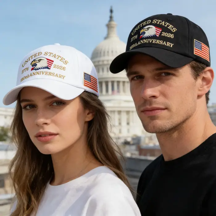 Offre spéciale unisexe casquette de Baseball américain 250th anniversaire 1776-2026 chapeau brodé