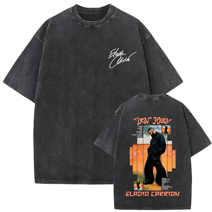 Lavé Vintage rappeur Eladio Carrion graphique T-shirt DON KBRN Album Merch T-shirts hommes femmes Hip Hop mode