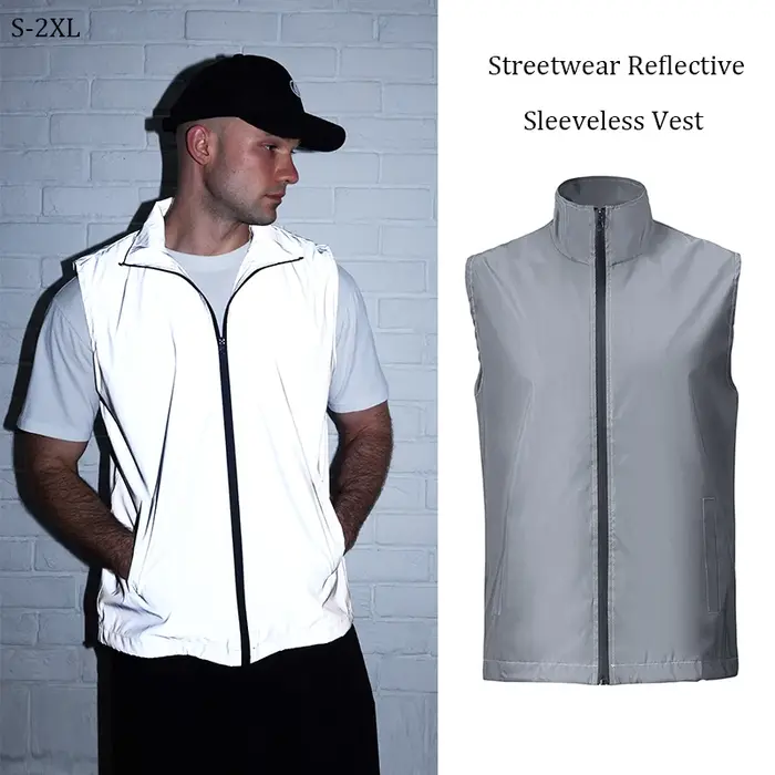 Gilet réfléchissant sans manches pour hommes