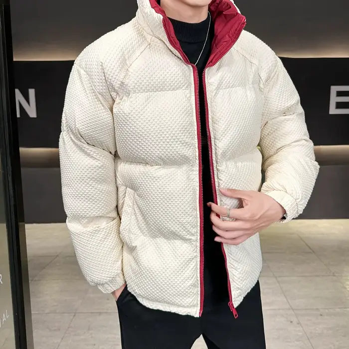 Vestes rembourrées en coton à col montant, décontractées et chaudes, Parkas coupe-vent pour jeunes, 