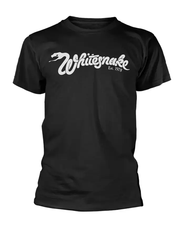 T-shirt noir Whitesnake Est 1978, nouveau, officiel