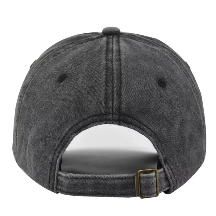 Casquette de baseball minable brodée noire 3D