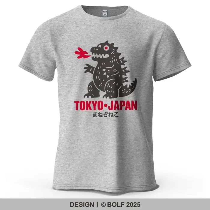 Tokyo dinosaure imprimé hommes T-Shirt 100% coton surdimensionné japonais Harajuku graphique t-shirts pour haut pour