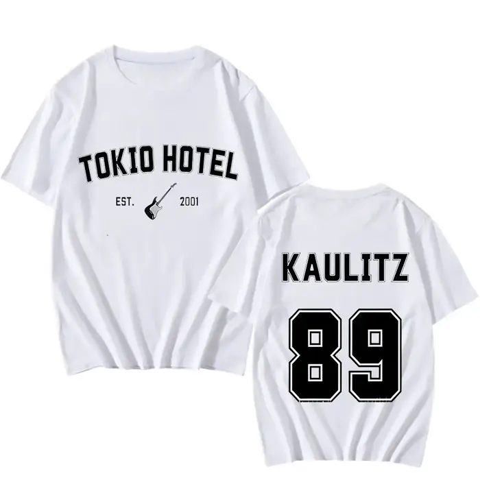 TakHotel-T-shirt imprimé Rock Band pour hommes et femmes, T-shirt de rue décontracté, T-shirt à manc