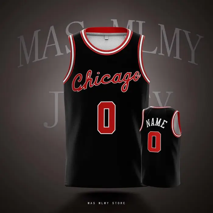 Maillots de basket-ball personnalisés de l'équipe de Chicago pour enfants et adultes, chemises de sp