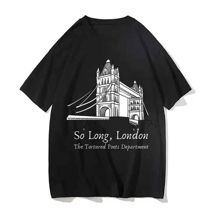 T-shirt So Long London TTPD imprimé pour homme, manches courtes, confortable, Hip Hop, Streetwear, t
