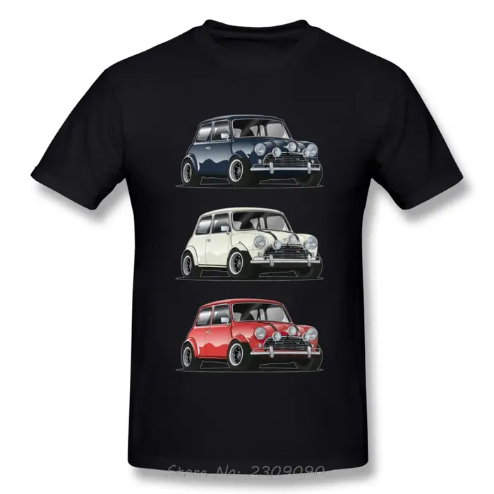 Rétro le Trio italien Mini Cooper T-shirt voiture populaire Style Hipster T-shirt hommes coton T-shi