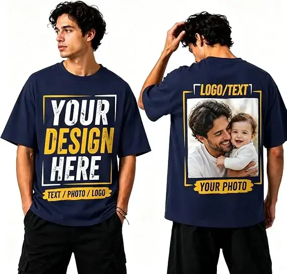 T-shirts personnalisés pour hommes et femmes, T-shirt en coton doux personnalisé avec photo, logo et texte, créez votre propre t-shirt, tee-shirt personnalisé