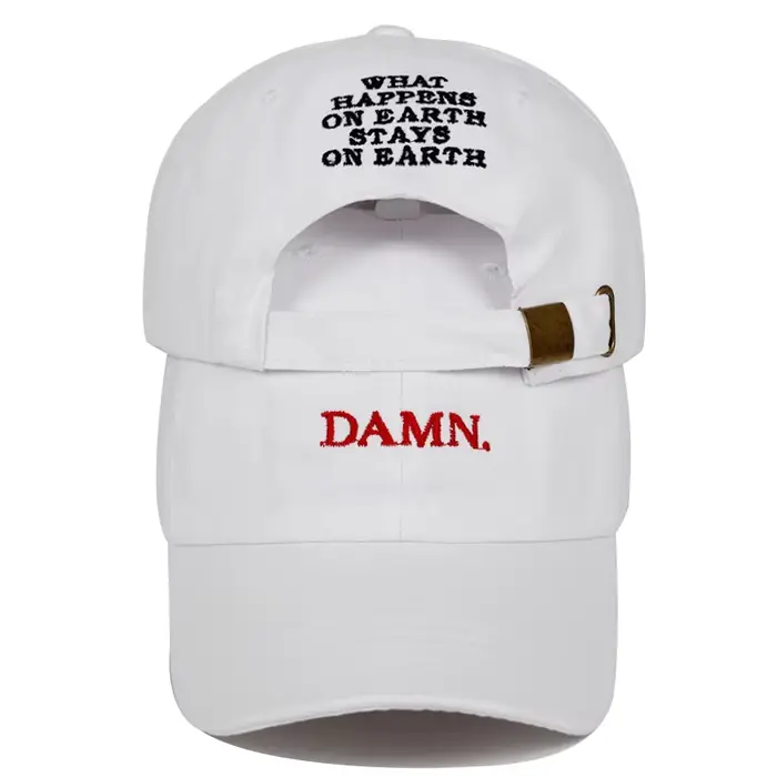 Unisexe Printemps été DAMN Chapeaux Brodé Terre Papa Chapeau Hip Hop casquette Kendrick lamar Rappeu