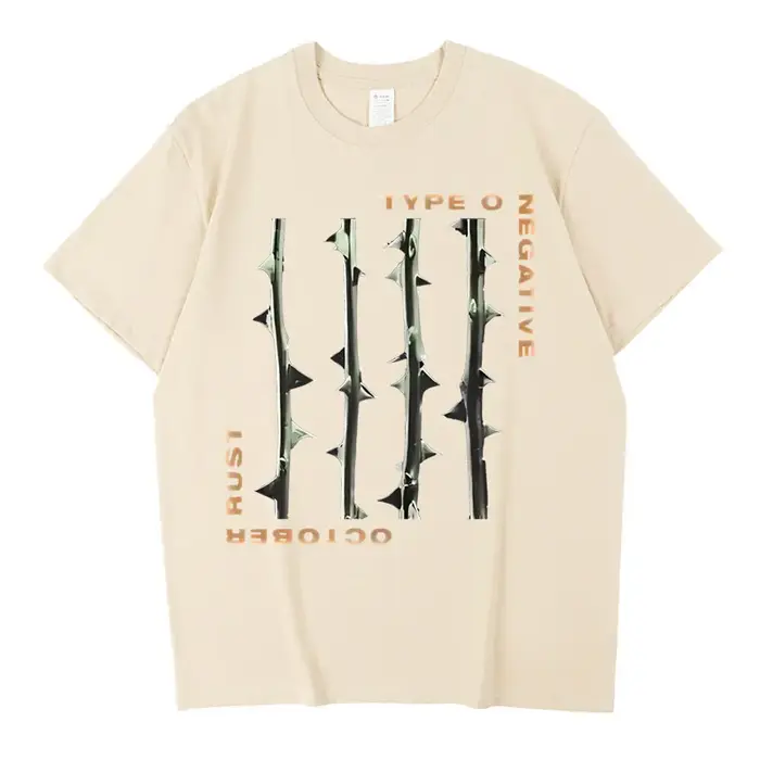 Type o négatif top t-shirts coton mâle années 2000 hip hop respirant Vintage chemise