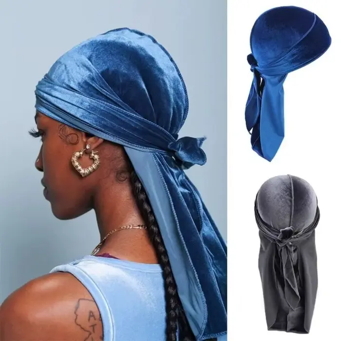 Nouveaux bonnets durags en velours respirants
