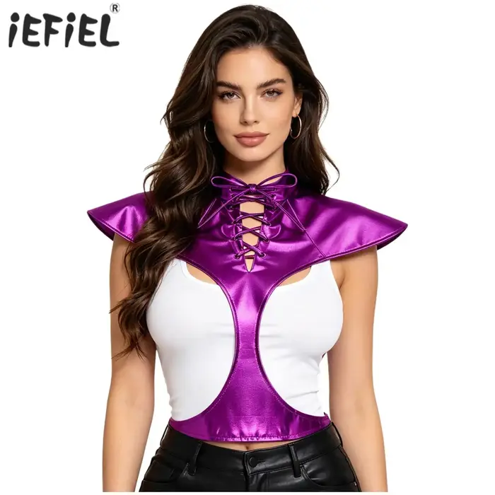 Haut court holographique pour femme