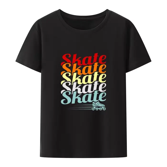 Classique Skate Sports de plein air décontracté impression t-shirt populaire nouveauté respirant cré