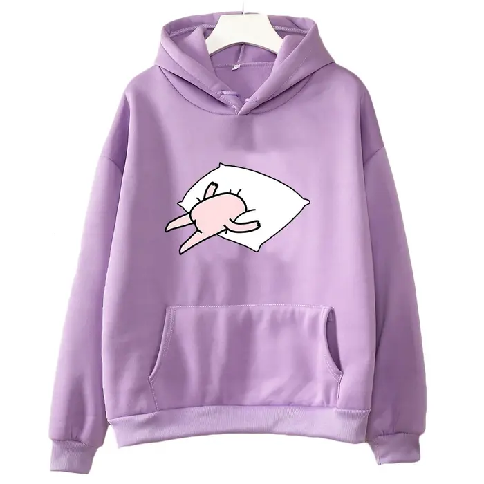 Ketnipz-Sweats à capuche College de dessin animé drôle, sweat-shirt avec poche, pulls à capuche déco