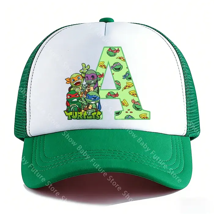 Casquettes de baseball Ninja Turtles pour adultes et garçons, avec lettres et nom, chapeau en maille