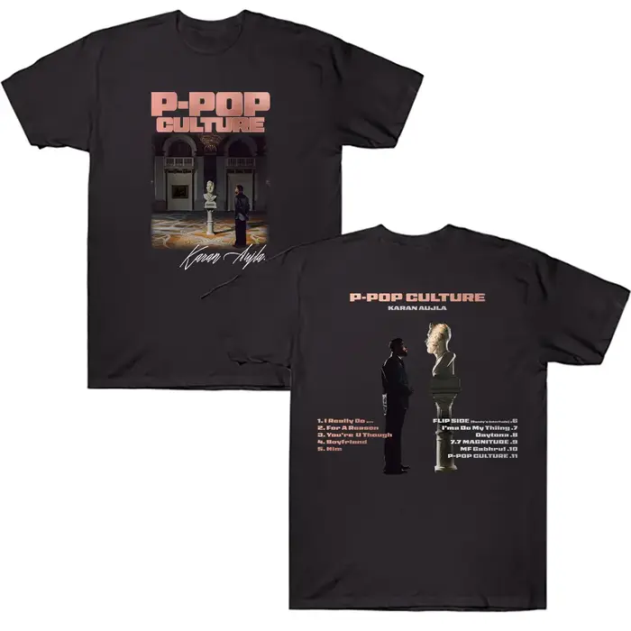 Karan Aujla Merch T-Shirt Karan Aujla P-POP Culture graphique T-Shirt femmes hommes à manches courte