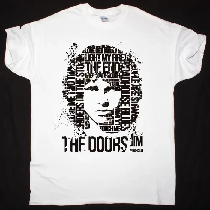 Nouveau T-shirt d'été 2026 THE DOORS Jim Morrison en coton à manches courtes pour homme, style Y2K, 