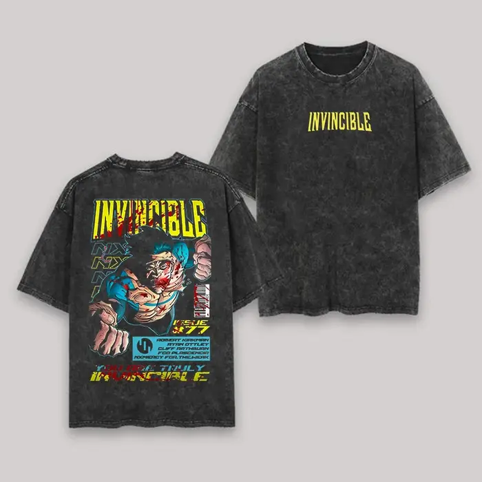 T-shirt Anime Invincible tendance, unisexe, grande taille, pour les couples, vêtements originaux, à 