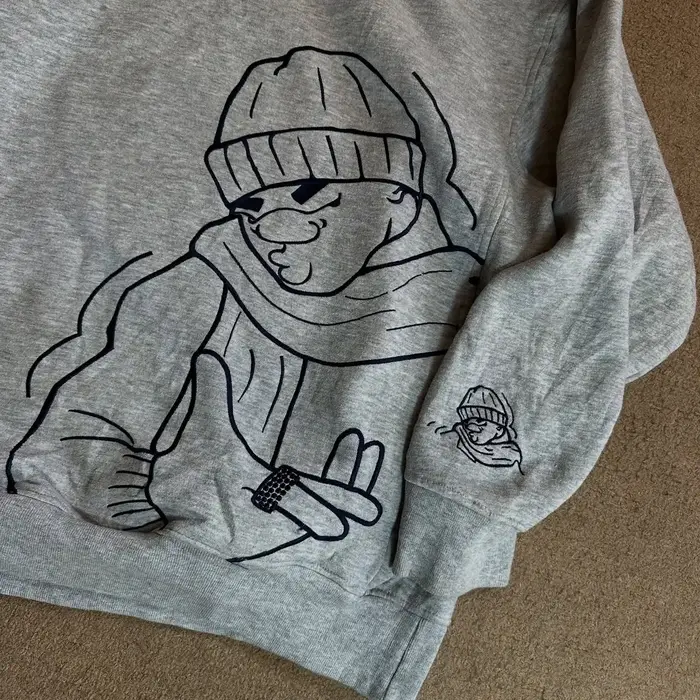 Sweat à capuche gris Vintage pour hommes et femmes