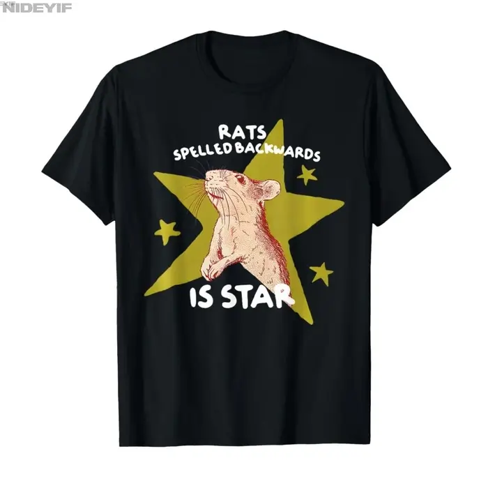 T-shirt pour femme avec motif 'Rats Spelled Backwards Is Star' (Meme Rat), pour les amoureux des rat