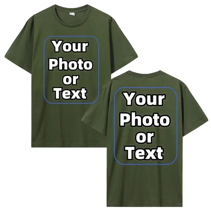T-shirt personnalisé Faites votre conception Logo Texte Coton T-shirt Cadeau personnalisé Personnali