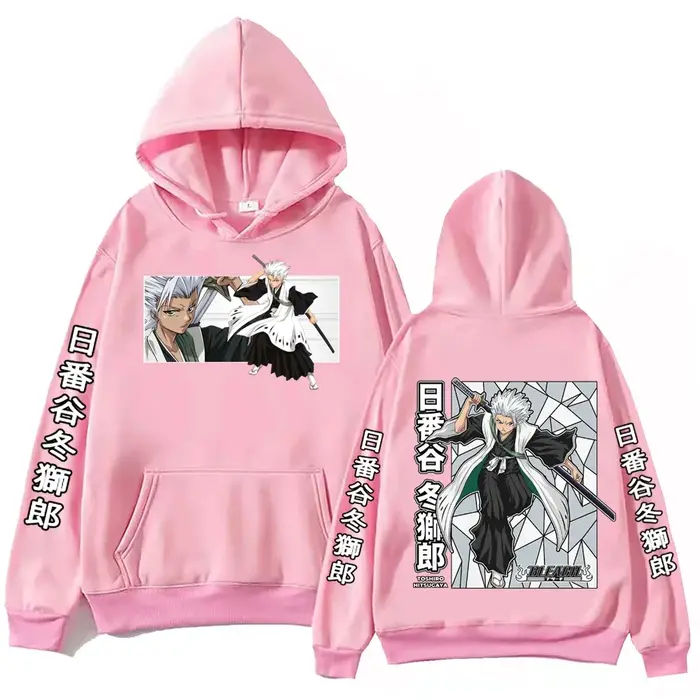 Bleach Hitsugaya Toshiro Anime sweats à capuche Harajuku Hip Hop hauts pullover dessin