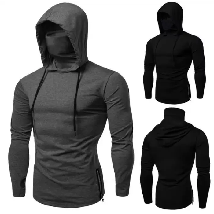 Sweat-shirt à col roulé brodé pour hommes, sweat à capuche Ninja japonais, Hip Hop, poche polaire, Streetwear, surdimensionné, Y2K, nouvelle collection automne